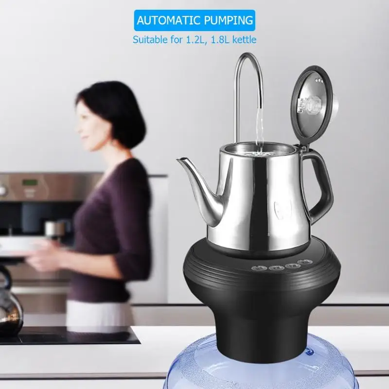 Portable Automatic Bottled Water Pumping Tap Electric Water Dispenser USB Rechargeable Water Pump Drinking Bottle 1.2/1.8L Portable Automatic Bottled Water Pumping Tap Electric Water Dispenser USB Rechargeable Water Pump Drinking Bottle 1.2/1.8L