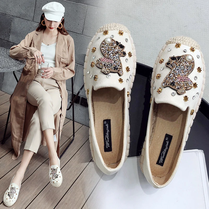 

Women's shoes 2019 spring new work versatile flat bottom soft lazy loafers shoes
