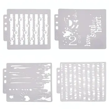 

Plastic Scrapbook Graffiti Painting Mold DIY Cake Biscuit Mould Template Design Coffee Spray Painting Cake Pattern Mold
