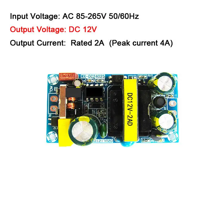 

AC-DC Converter 24W 4A AC 110V 120v 220V 240v to 12V DC Switching Power Supply Module module isolated power