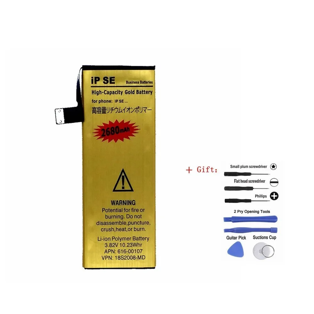 

Suqy Battery for Apple iPhone SE Replace Phone Batteries Accumulator With Machine Tools Kit for iPhone se Mobile bateria 0 Cycle