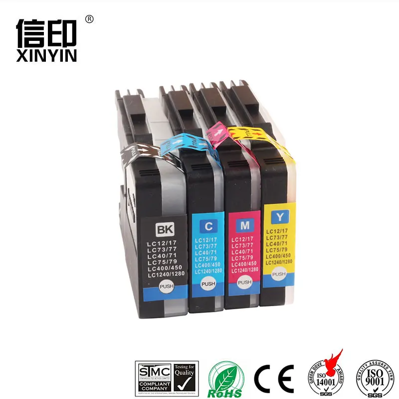 

XColor Compatible Ink Cartridge For LC12 LC40 LC71 LC73 LC75 LC400 LC1220 LC1240 For Brother Printer MFC-J6910CDW J6710CDW J840N
