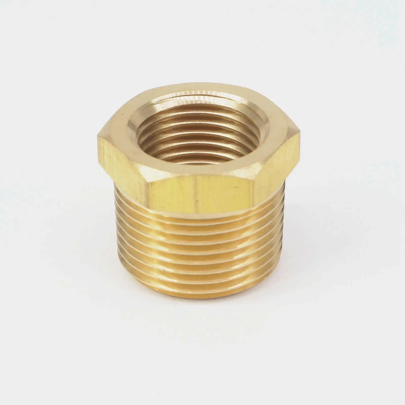

Редукторная втулка BSPT, латунный штуцер для труб с наружной резьбой 3/4 дюйма x 1/2 дюйма NPT, переходник для воздуха, газа, топлива, воды