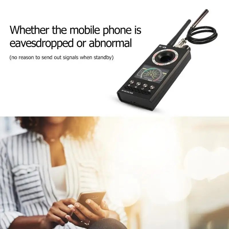Caliente K68 señal inalámbrica Detector RF Bug Finder Anti Eavesdroped Detector Anti Candid Camera GPS Tracker localizador Dropshipping. exclusivo. - 4