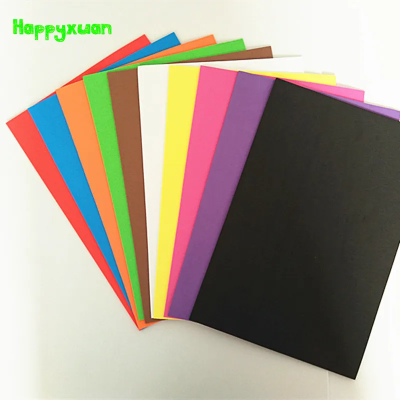 10PCS 10Colors 20cm x 30cm A4 EVA Sponge Papers-Colorful Foam Paper for Kindergarten Handmade DIY Accessories 10 Colors