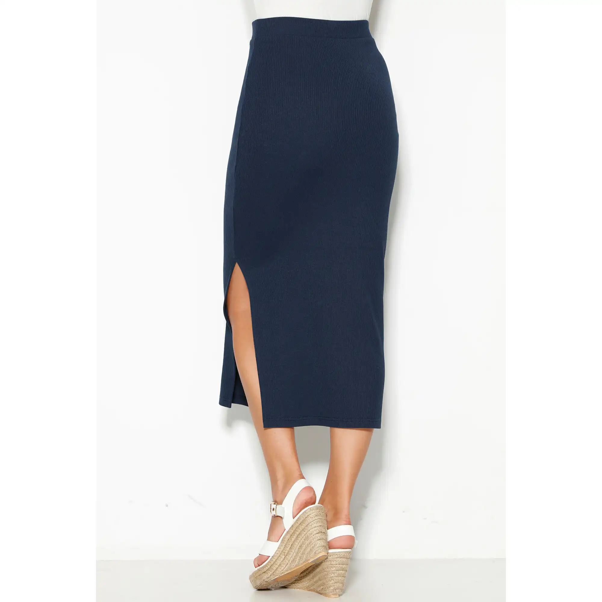 saia midi com abertura lateral