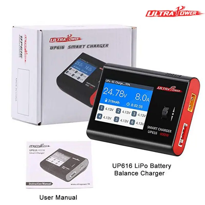 

Ultra Power UP616 6S 400W 16A Balance Charger For RC Drone/Car/Boat Battery