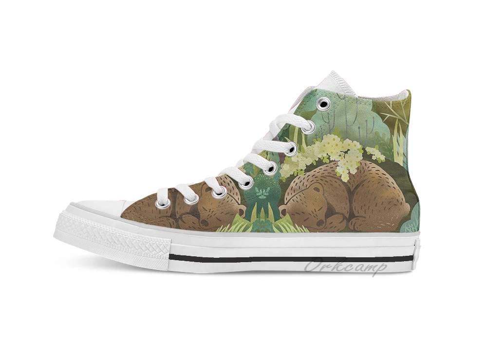 

Bear Nest High Top Canvas Flat Casual Custom Design Shoes Drop Shipping
