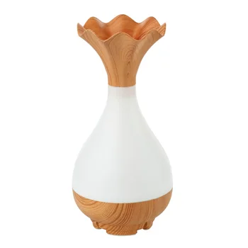 

New Fashion Wood Grain Vase USB Air Humidifier Ultrasonic Aromatherapy Essential Oil diffuser Aroma LED Night Light Atomizatio