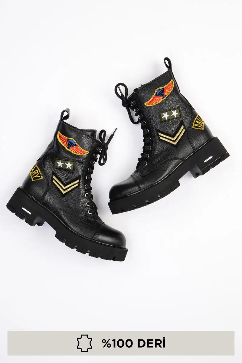 

Bambi Genuine Leather Black Women 'S Boots G0471024903