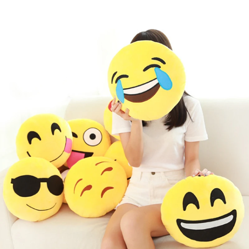 1 шт. 6 дюймов смайлик эмодзи подушки мягкие плюшевые Emoticon круглая подушка