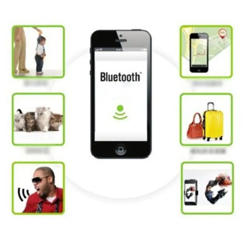 Bluetooth Tracer Haustier Hund Kind Kid GPS Locator Tag Alarm Brieftasche Key Außen Werkzeug (Lithi