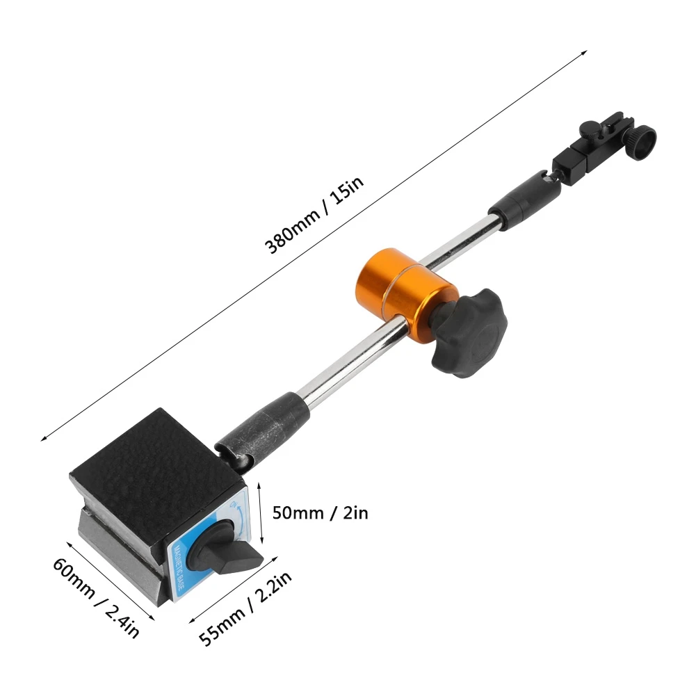 Магнитная Гибкая основа с индикатором циферблата из алюминиевого сплава, подставка с магнитной гибкой подставкой 380 мм