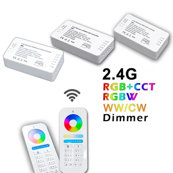 

2.4G RGB+CCT,RGBW,RGB,WWCW,Dimmer Controller,DC12V/DC24V,Color and Brightness Adjustable,for LED Strips,Spotlights,Linear lights