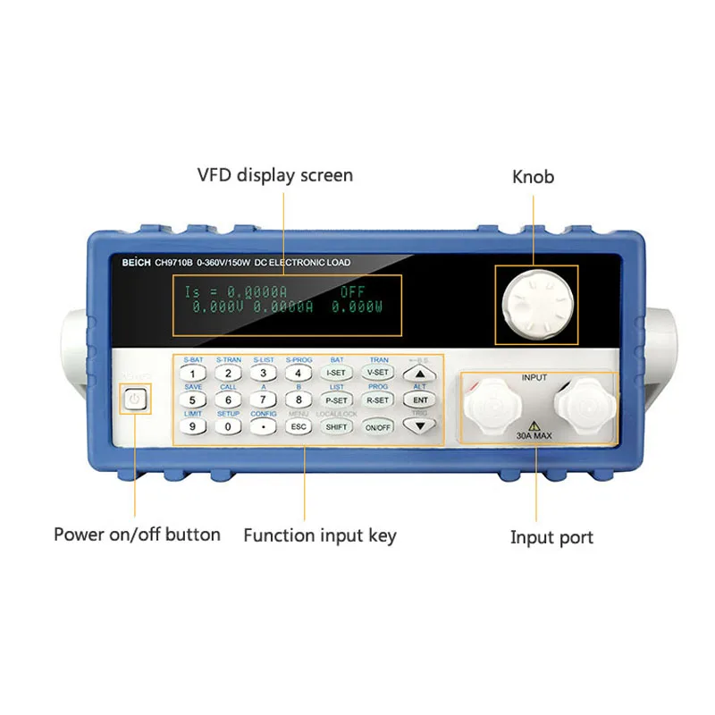 Быстрое прибытие CH9710B программируемая электронная нагрузка постоянного тока 150 Вт/360 в/30A идеальная альтернатива CA5015 с VDF дисплеем