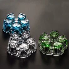 Большая форма сердца стеклянный чайник теплее, чайник с цветами и Кофе горшок нагревательная база, высокая Температура, Чай подарки