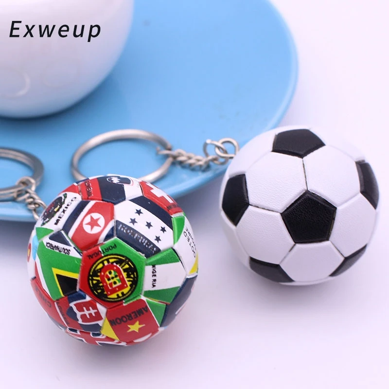 

New Stereoscopic football keychain Fashion Sport Soccer Ball Key Chains Bag Pendant Trinket Items Key Ring Jewelry Gift