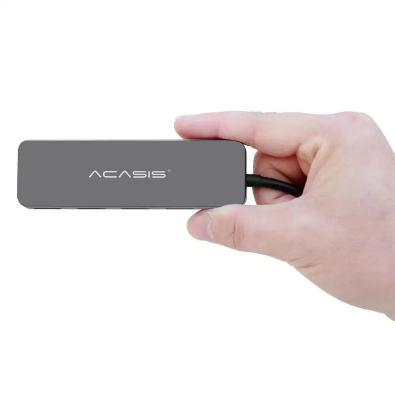 Acasis HS 080 USB Hub Алюминий сплав 4 Порты и разъёмы 3 0 Splitter Адаптер Для iMac MacBook Air usb3.0 ПК
