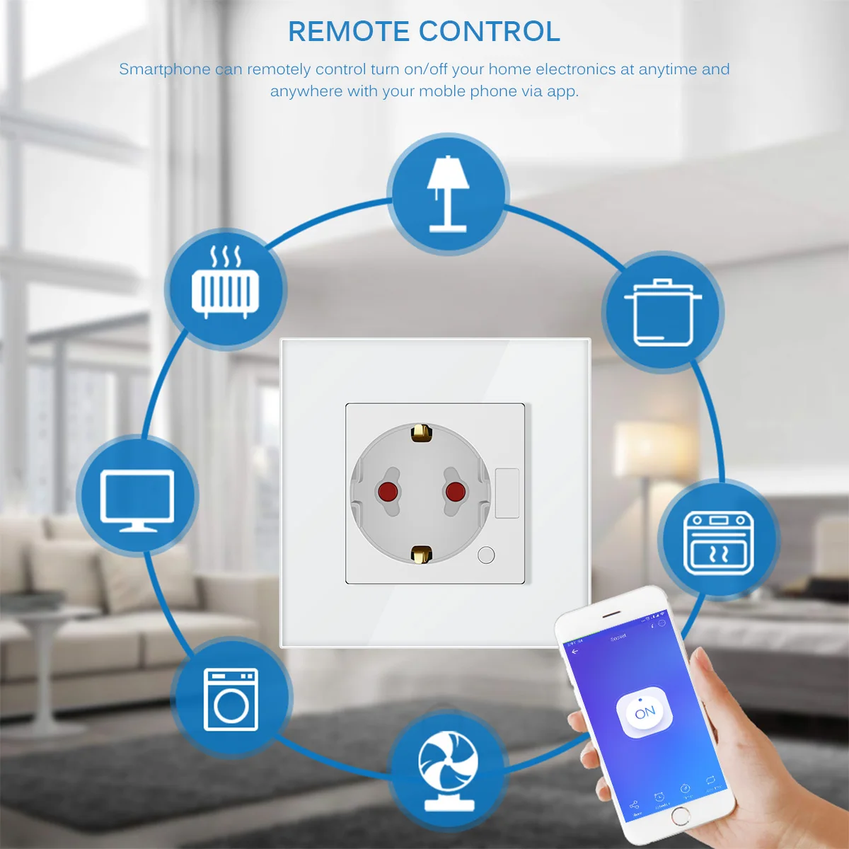 

Smart Socket Embedded Wifi Plug Compatible with Amazon Alexa Google Home APP EU Plug WIFI Smart Socket Power Outlet Panel