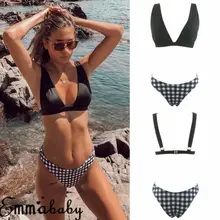 Новинка, Женский бразильский комплект бикини, бандаж, купальник, мягкий, пуш-ап, пляжная одежда, низкая талия, пледы, купальник для девушек, купальник