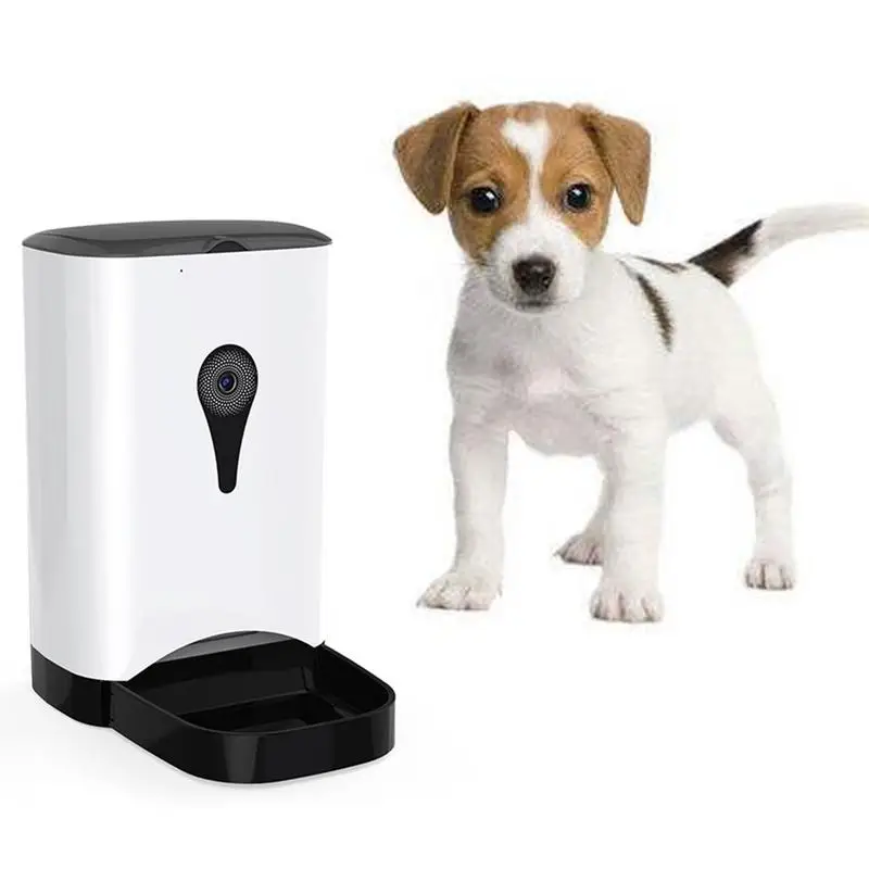 

Pet Intelligent Automatic Feeder with WiFi Remote Control with Video Monitors Rechargeable Suitable for Dogs Cats