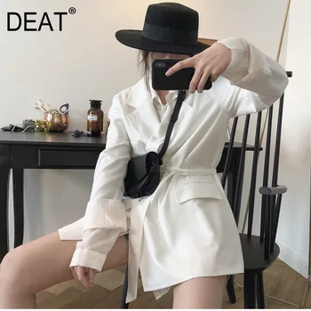 

DEAT 2020 new summer fashion women clothes2 turn-down collar single buttons loose female blazer korean OL outfits WF19800