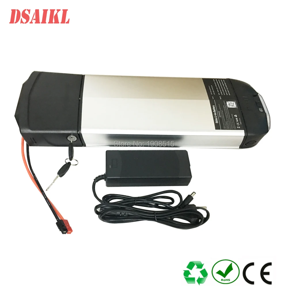 

Free shipping 36V 250W Rear rack electric bicycle battery 36V 12ah 12.5ah 10S5P cells with 42V 2A charger