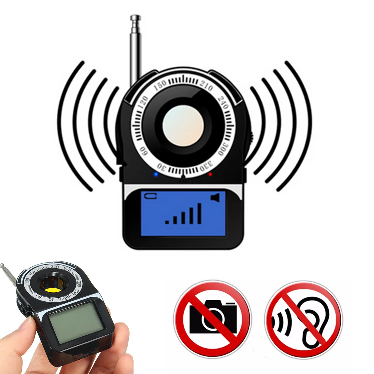 

GPS GSM Signal WIFI G4 RF Tracker Camera Bug Finder Anti-Spy Detector Anti Candid Camera Detector
