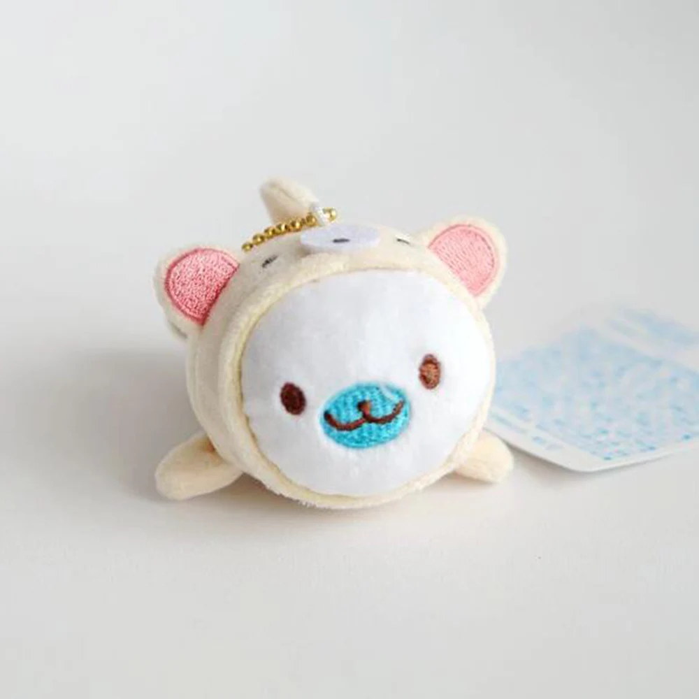 Mini Cartoon Polar Bear Keychain Lovely Animal Puppet Cute Doll Decoration Pendantin Plush
