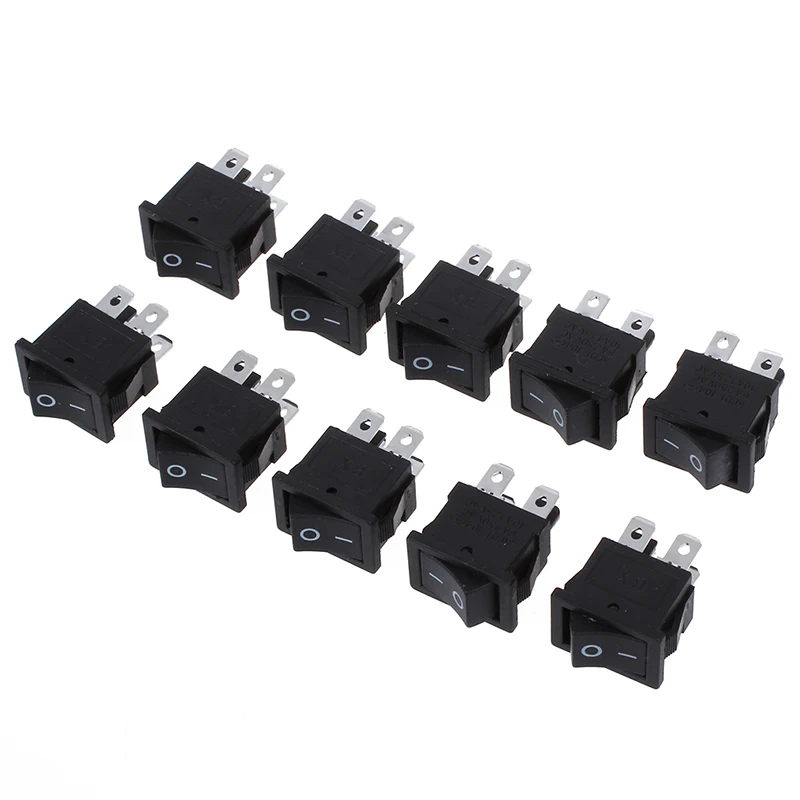 10 шт x 4 Pin ВКЛ ВЫКЛ 2 положения DPST лодки Кулисные Переключатели 10A/125V 6A/250V