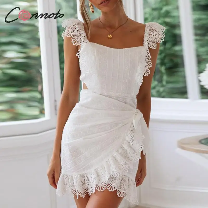 white elegant summer dress