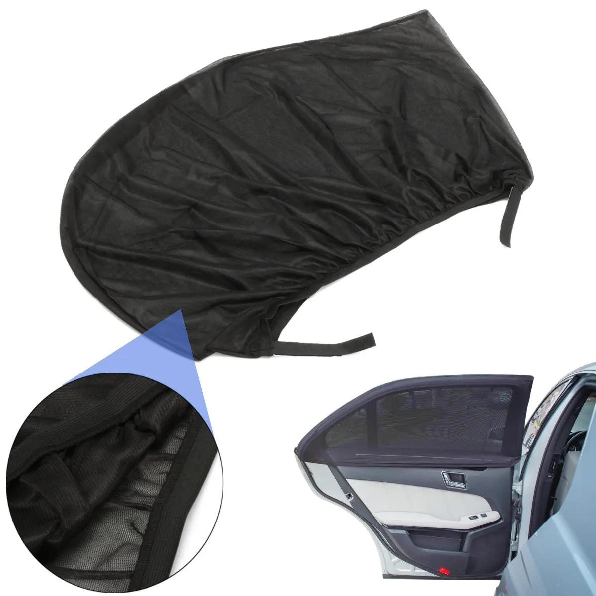 

2PCS Universal Car Sun Shade Cover Black Rear Side Window Sunshades Protect UV Protection Car Visor Shield Cover Mesh