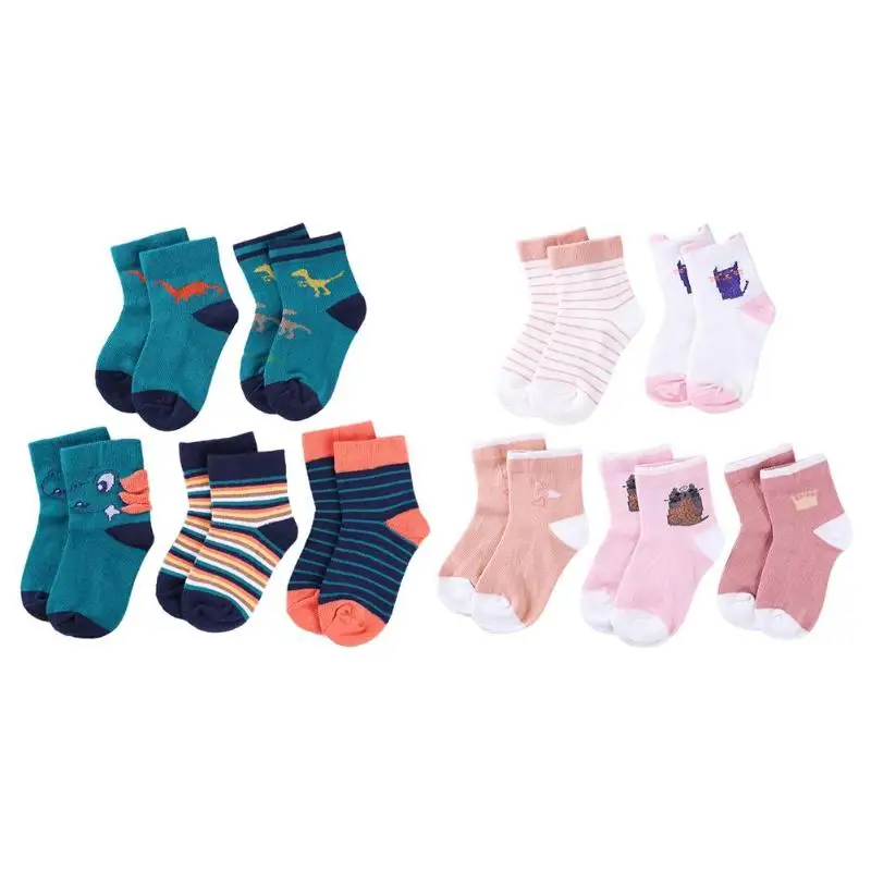 

5pairs/Lot Cute cotton striped socks Cartoon Baby Boys Girls Soft Cotton Socks Kids Stripe Socks Baby Girl Clothes accessories