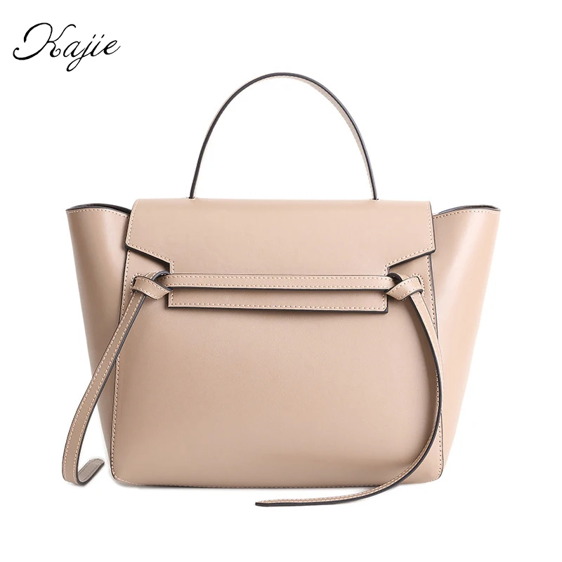 

Kajie New Trapeze Catfish Luxury Handbags Women Genuine Leather Shoulder Bag Ladies Hand Bags Designer Famous Brands Tote Bag