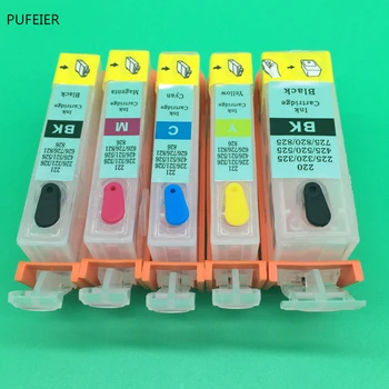 

5PCS/Lot PGI-825 CLI-826 PGI825 CLI826 Empty Refillable Cartridge With Chip For Canon IP4880 IP4980 IX6580 MX888 MG5280 Printer