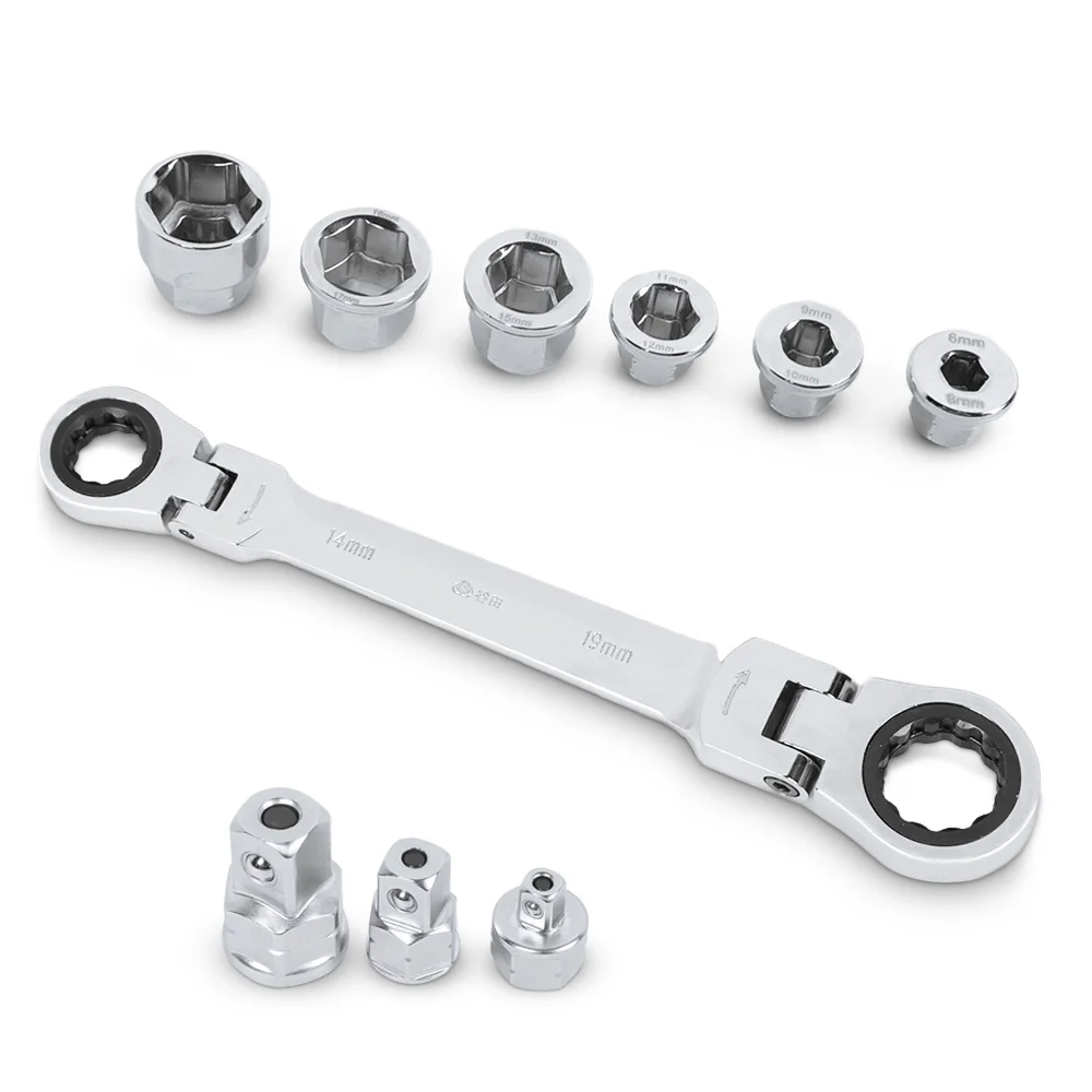 Buy Double End 14mm / 19mm Socket Ratchet Wrench
