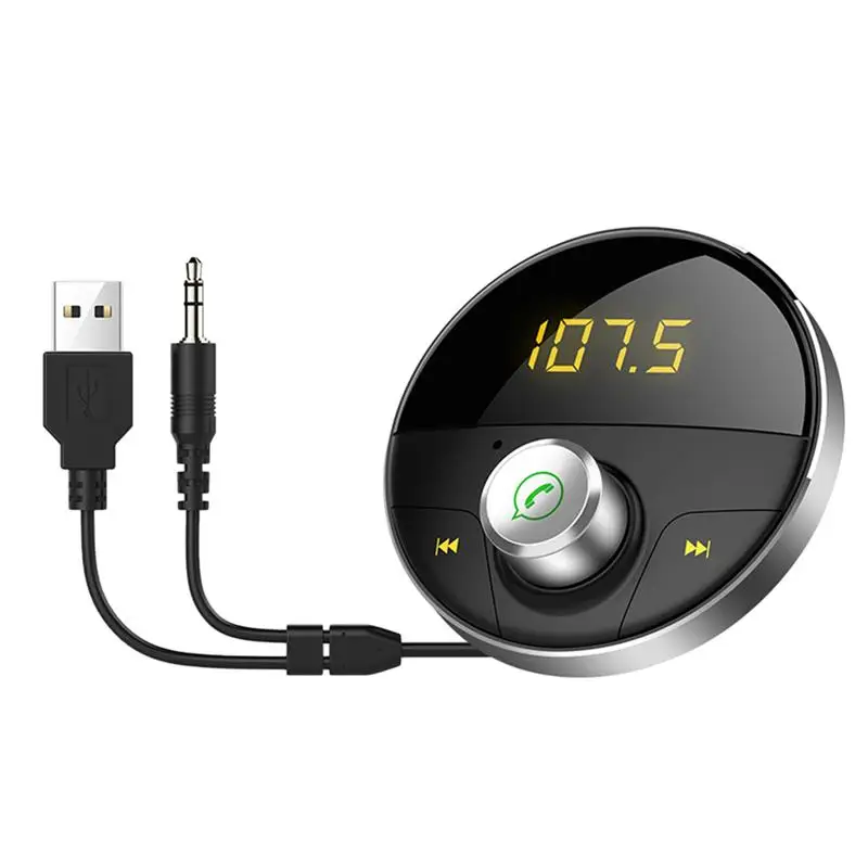 

AUX Wireless Bluetooth Handsfree FM Transmitter 3.5mm Jack MP3 Player Radio Adapter Auto Speaker USB Adapter Car kit