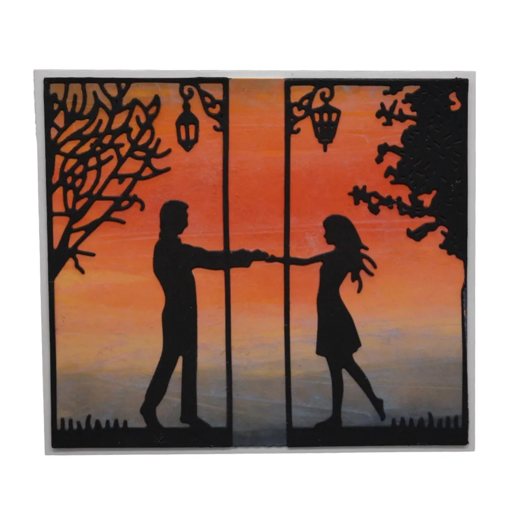 

2019 Wedding Couple Metal Cutting Dies Stencil For Scrapbooking Card Making Album Embossing Background Clear Stamps And Dies