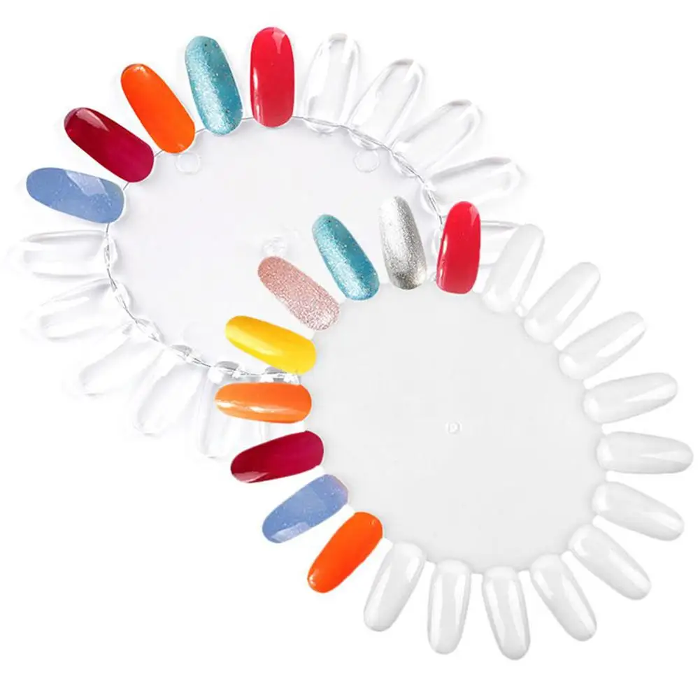 20 Nailtips полировка гель цвет дисплей карты Овальный DIY практика ногтевого