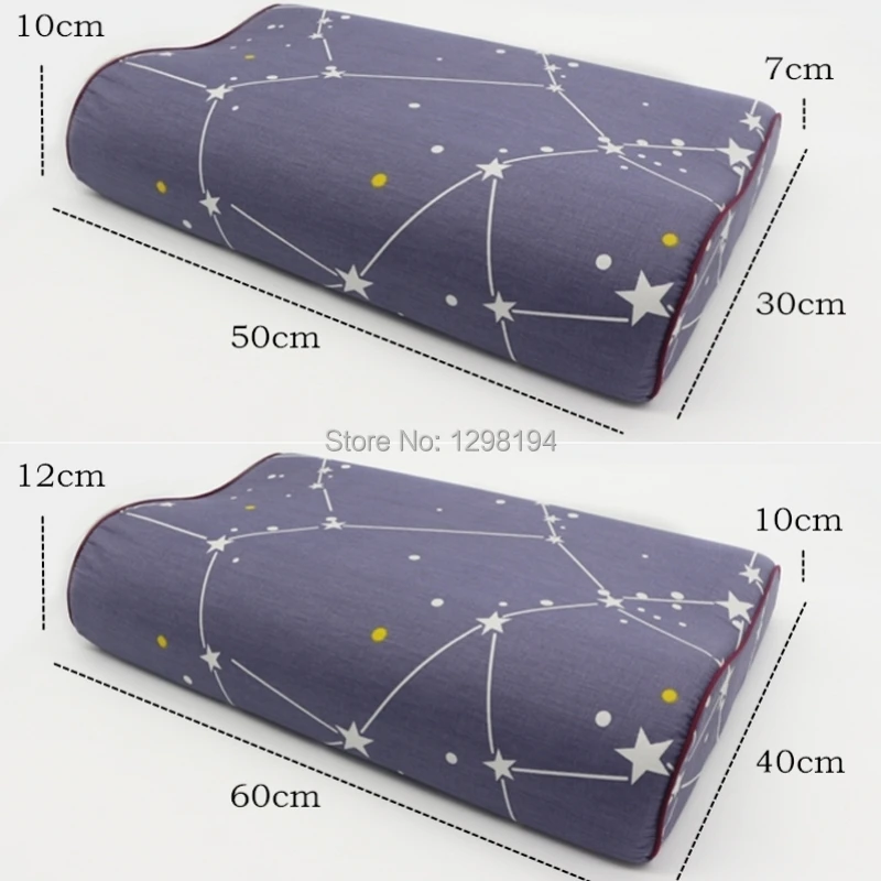 Хлопок постельные принадлежности наволочка чехол для подушки Чехол для спальни кровать спальный для пены памяти латексная Ортопедическая подушка 50*30 см/60*40 см