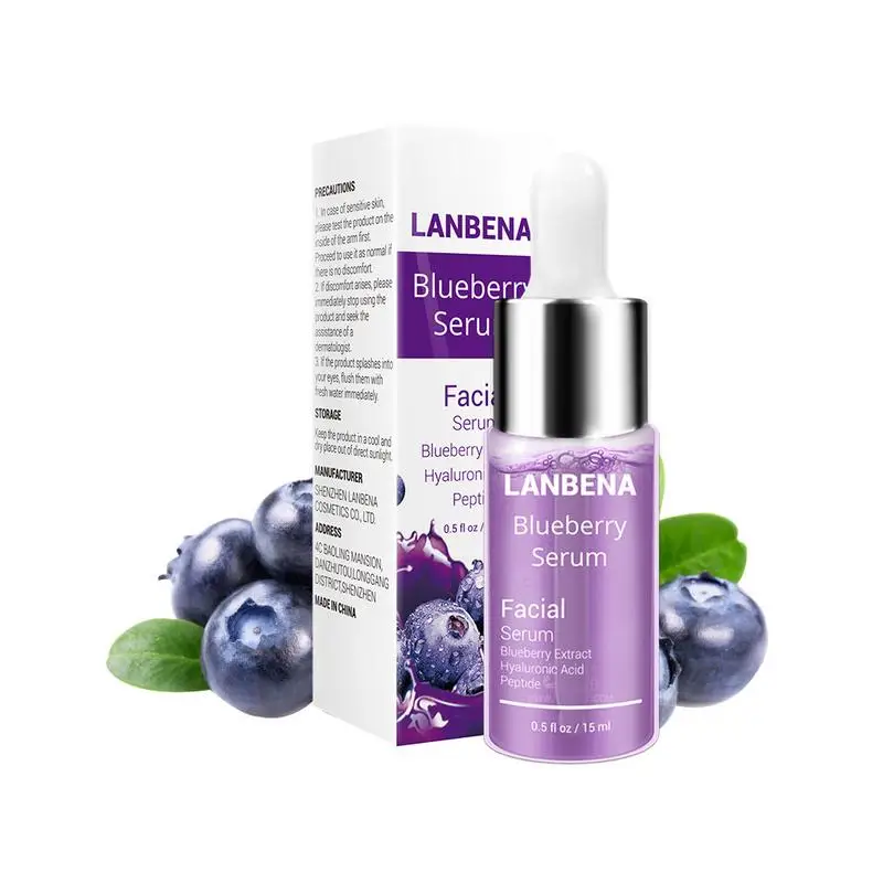 

Blueberry Extract Facial Serum Moisturizing Brightening Skin Tone Anti Aging Skin Care Serum