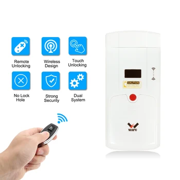 

WiFi Smart Remote Electronic Lock Keyless Entry Invisible Anti-theft Security Locks with 4 Remote Controllers No Drills Needed