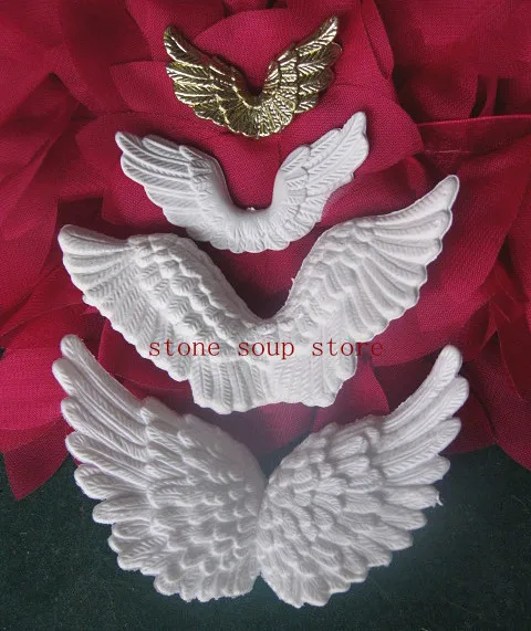 2--16pcs Various styles Plastic White Angel Wing Craft/Christmas/Wedding Ornament Backpack Clothing Diy Decoration Plated Wing
