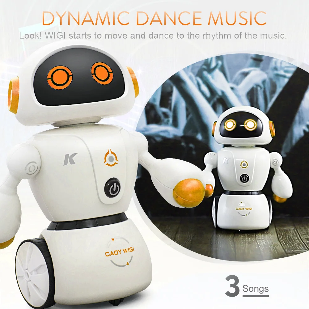 JJRC R6 CADY WIGI Line Following Maze Solving Intelligent Programming RC Dancing Robot Blue Orange For Kids Birthday Gifts VS R2
