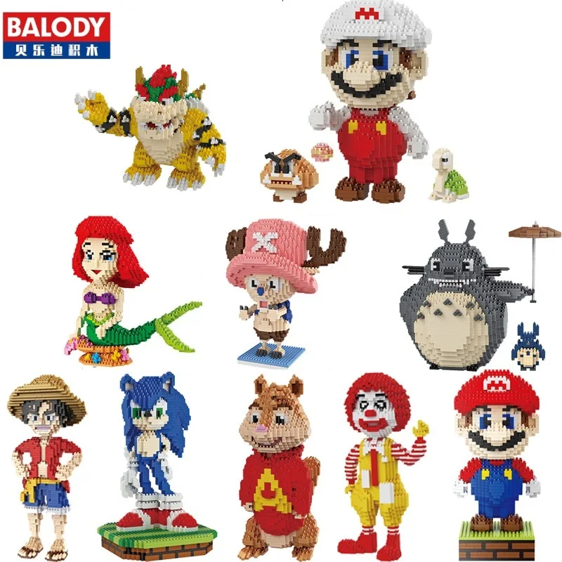 Balody мини блоки большой размер Марио DIY строительные игрушки один кусок кирпичи