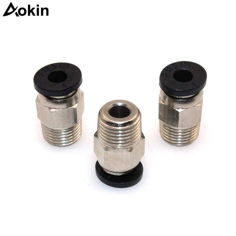 

Pneumatic Connector PC4-01 1.75mm 3mm PTFE Tube Quick Coupler For E3D V6 For J-head Fittings Reprap Hotend Fits 3D Printer Parts