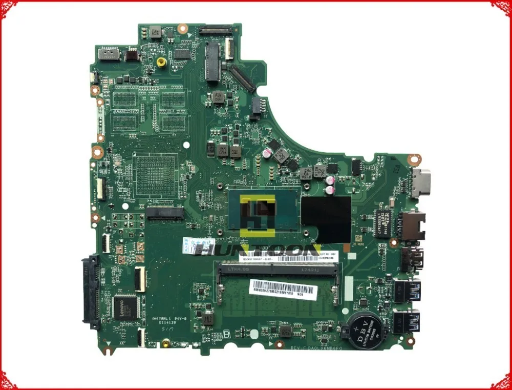 FRU:5B20M27685 для Lenovo V310-15ISK Материнская плата ноутбука DA0LV6MB6F0 LV6 SR2ZW I3-7100U 100% полностью