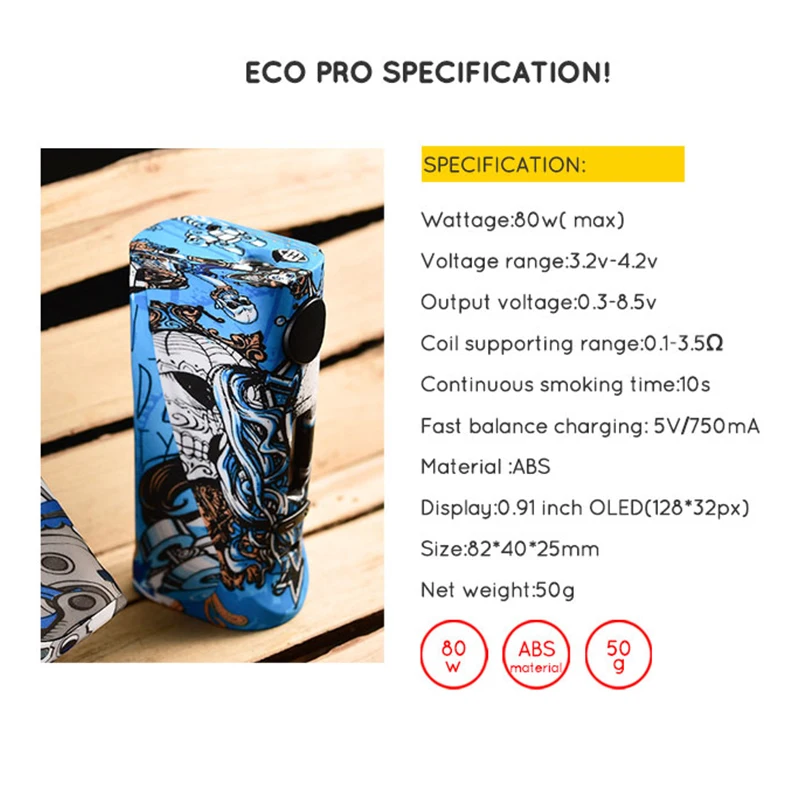 Vapor Storm ECO Pro 80w Hawk Electronic Cigarettes Kit Colorful OLED Screen Without 18650 Box Mod 2ml Sub Ohm Tank Vape Kits Vapor Storm ECO Pro 80w Hawk Electronic Cigarettes Kit Colorful OLED Screen Without 18650 Box Mod 2ml Sub Ohm Tank Vape Kits
