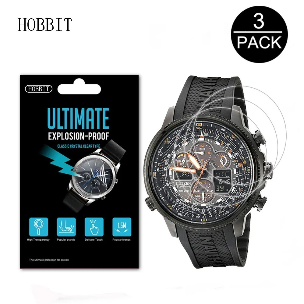 

3Pack 5H Anti-Shock Screen Protector for Citizen JY8035 CA0621 CA0649 EW3144 Men's Eco-Drive Watch LCD Protection Film