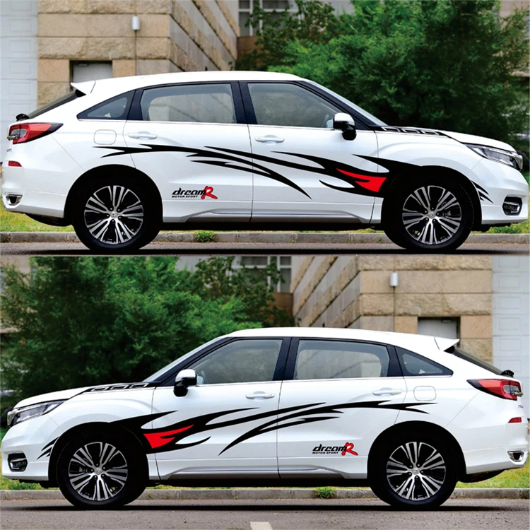 Автостайлинг гоночный пламя графика автомобильные наклейки кузов автомобиля